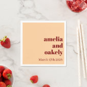 Personalisierte einfache moderne minimalistische M Serviette (Beispiel)