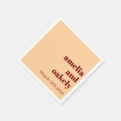 Personalisierte einfache moderne minimalistische M Serviette (Ecke)