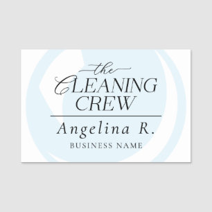 Personalisierte, einfache moderne Reinigungs-Crew Namensschild