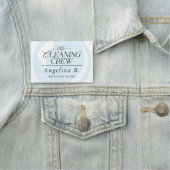 Personalisierte, einfache moderne Reinigungs-Crew Namensschild (Beispiel)