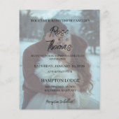 Personalisierte Einfache moderne Winterhochzeitkar (Rückseite)