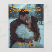 Personalisierte Einfache moderne Winterhochzeitkar (Vorderseite)