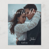 Personalisierte Einfache moderne Winterhochzeitkar (Vorderseite)