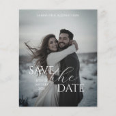 Personalisierte Einfache moderne Winterhochzeitkar (Vorderseite)