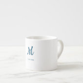 personalisierte einfache Monogramm fügen Sie Ihren Espressotasse (Vorderseite Rechts)