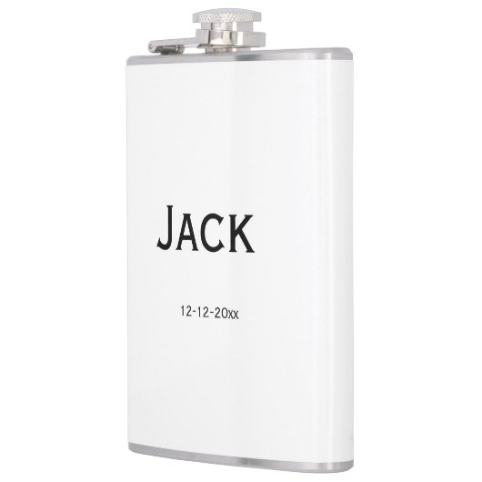 personalisierte einfache Monogramm fügen Sie Ihren Flachmann (Links)