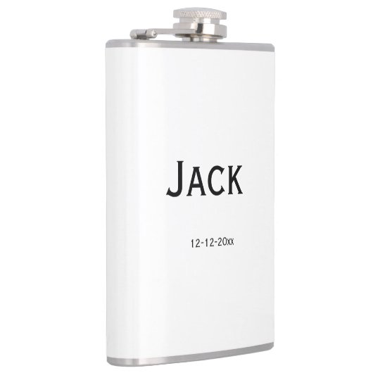 personalisierte einfache Monogramm fügen Sie Ihren Flachmann (Rechts)