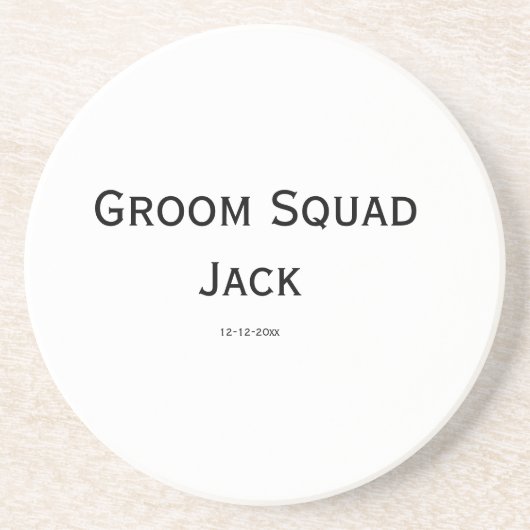 personalisierte einfache Monogramm fügen Sie Ihren Getränkeuntersetzer (Vorne)