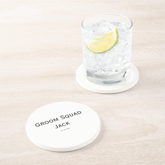 personalisierte einfache Monogramm fügen Sie Ihren Getränkeuntersetzer (Seite)