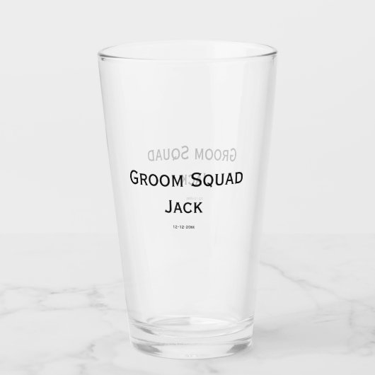 personalisierte einfache Monogramm fügen Sie Ihren Glas (Vorderseite)