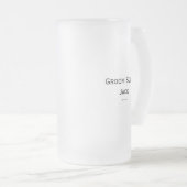 personalisierte einfache Monogramm fügen Sie Ihren Mattglas Bierglas (VorderseiteRechts)