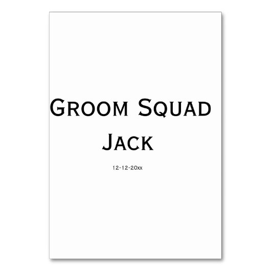 personalisierte einfache Monogramm fügen Sie Ihren Tischnummer (Vorderseite)