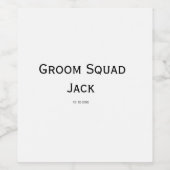 personalisierte einfache Monogramm fügen Sie Ihren Weinetikett (Einzelnes Label)