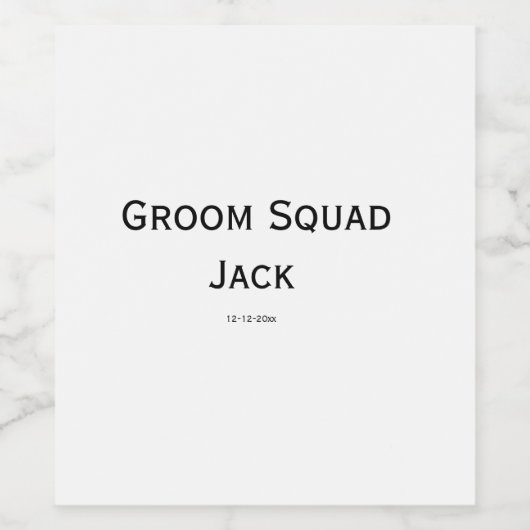 personalisierte einfache Monogramm fügen Sie Ihren Weinetikett (Einzelnes Label)