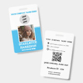 Personalisierte einfache professionelle Mitarbeite Ausweis (Vorder- & Rückseite)