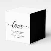 Personalisierte einfache und elegante Liebe Hochze Geschenkschachtel (Vorderseite)