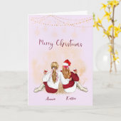 Personalisierte Einfache Weihnachtskarte für Freun Karte (Gelbe Blume)