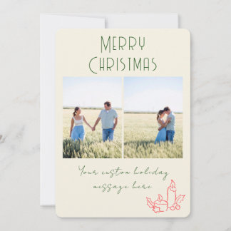 Personalisierte einfache Weihnachtskarte mit mehre Feiertagskarte