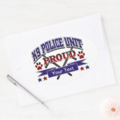 Personalisierte Einheit K9 stolz Ovaler Aufkleber (Umschlag)