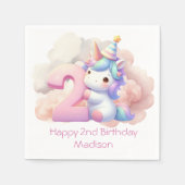 Personalisierte Einhorn 2. Serviette (Vorderseite)