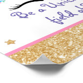 Personalisierte Einhorn-Blume Poster (Ecke)