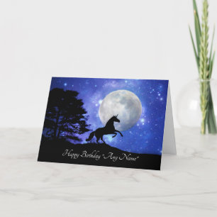 Personalisierte Einhorn-Geburtstagskarte mit jedem Karte