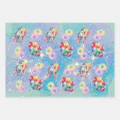 personalisierte Einhorn-Geschenkpackung zum 8. Geb Geschenkpapier Set (Vorderseite)