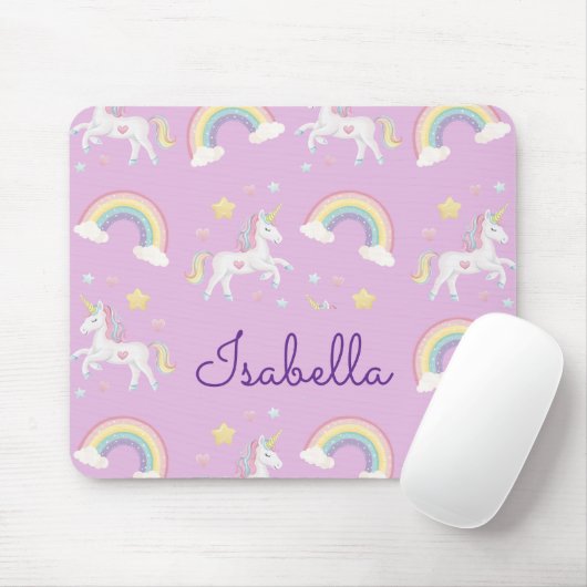 Personalisierte Einhorn-Regenbogenhaut Mousepad (Mit Mouse)