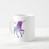 Personalisierte Einhorn-Tasse | Niedliche Magie Ki Kaffeetasse (Vorderseite Links)