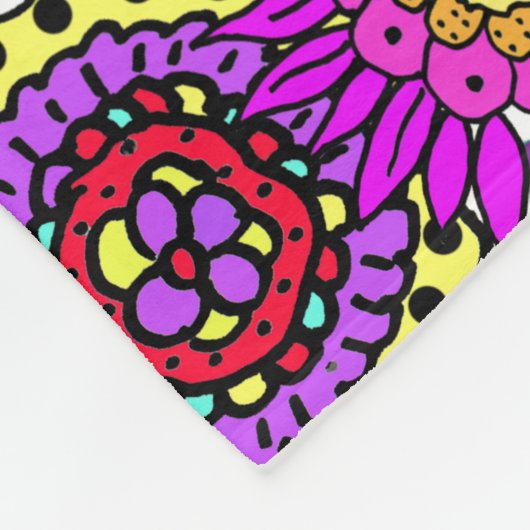 Personalisierte Einhorn- und Süßigkeiten mit Bow Fleecedecke (Ecke)