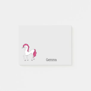 Personalisierte Einhornablage Post-it Klebezettel