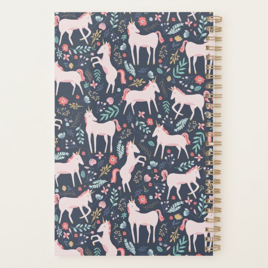 Personalisierte Einhornfelder Planer (Rückseite)