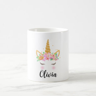 Personalisierte einhornige Tasse, Kindergeschenke Kaffeetasse