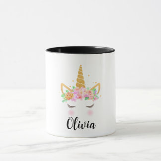 Personalisierte einhornige Tasse, Kindergeschenke Tasse