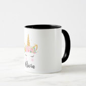 Personalisierte einhornige Tasse, Kindergeschenke Tasse (VorderseiteRechts)