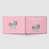 Personalisierte Einhornliebhaber Pink Happy Birthd Gästebuch (Voll)