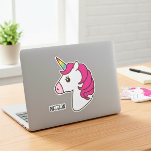 Personalisierte Einicorn-Vinyl-Aufkleber Aufkleber