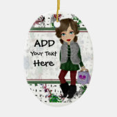 Personalisierte Einkaufsdiva Keramik Ornament (Vorne)