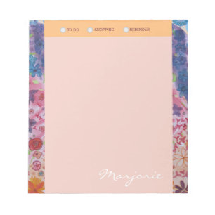 Personalisierte Einkaufsliste für mystische Blume Notizblock