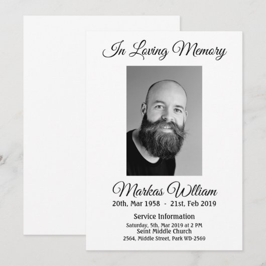 Personalisierte Einladung (Vorne/Hinten)