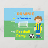 Personalisierte Einladung des Fußball-Party (Vorne/Hinten)