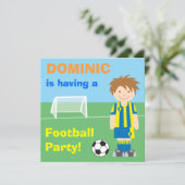 Personalisierte Einladung des Fußball-Party (Stehend Vorderseite)
