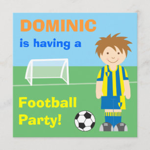 Personalisierte Einladung des Fußball-Party