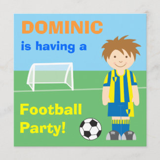 Personalisierte Einladung des Fußball-Party