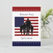 Personalisierte Einladung des Party zur militärisc (Stehend Vorderseite)