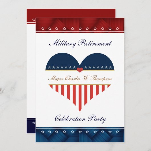 Personalisierte Einladung des Party zur militärisc (Vorne/Hinten)