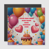 Personalisierte Einladung Geburtstag Postkarte Ein (Vorne/Hinten)