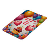 Personalisierte Einladung Geburtstag Postkarte Ein Magnet (Linke Seite)