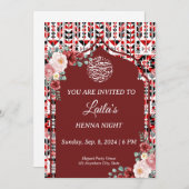 Personalisierte Einladung Henna Night (Vorne/Hinten)