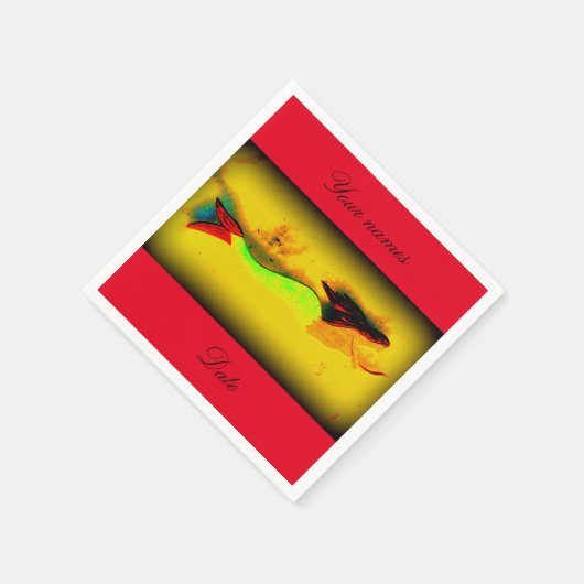 personalisierte Einladung Serviette (Ecke)